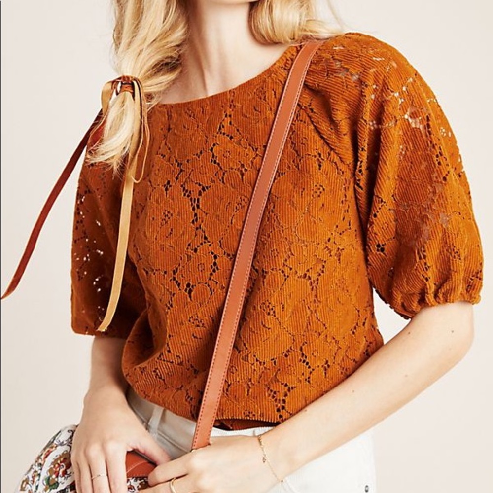 Anthropologie Size M - Dolan Cord Lace Top